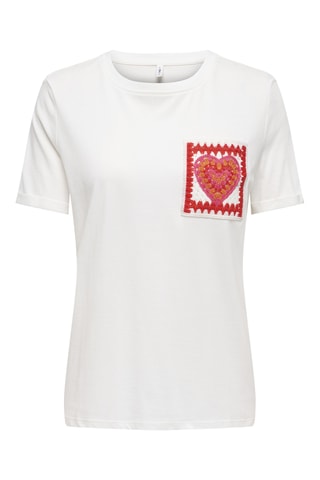 T-shirt regular en coton biologique - Blanc