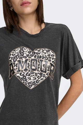 T-shirt regular en coton biologique - Noir