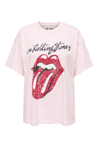 T-shirt regular en coton biologique The Rolling Stones - Mauve 