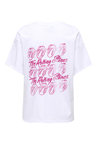 T-shirt regular en coton biologique The Rolling Stones - Blanc
