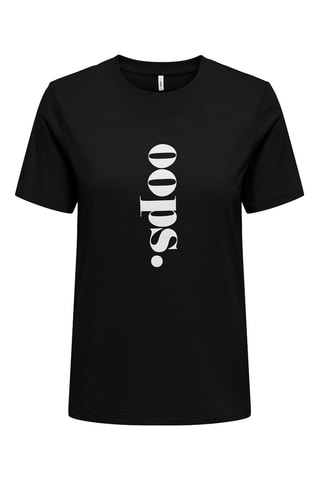 T-shirt regular en coton biologique - Noir