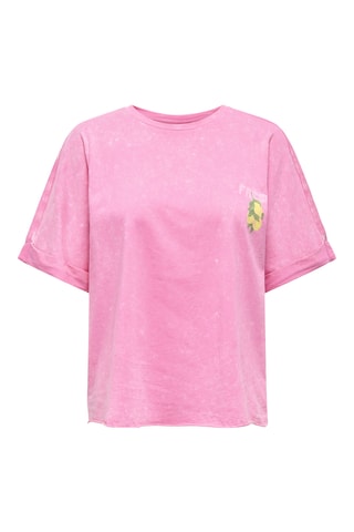 T-shirt regular en coton biologique - Mauve 