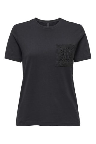T-shirt regular en coton biologique - Noir
