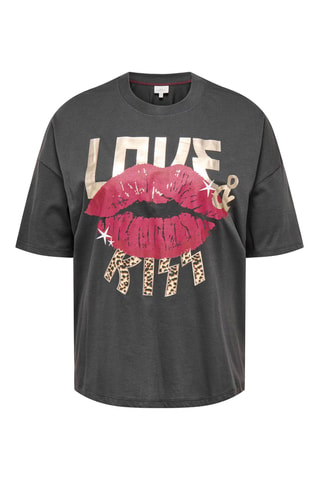 T-shirt loose en coton biologique - Noir