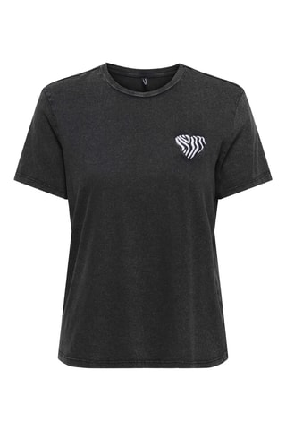 T-shirt loose en coton biologique - Noir