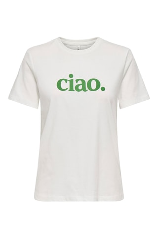 T-shirt regular en coton biologique - Blanc