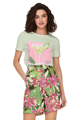 T-shirt regular en coton biologique - Vert d’eau