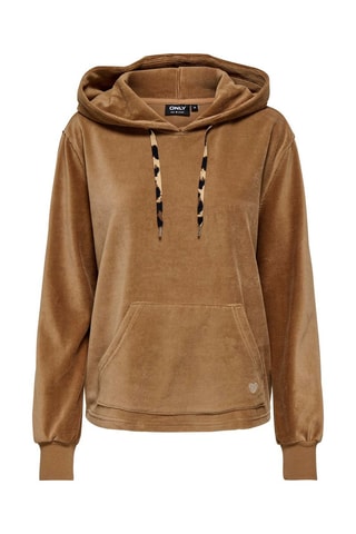 Sweat en velours - Marron clair
