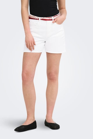 Short regular en jean - Blanc