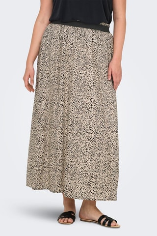 Jupe longue taille haute - Marron clair