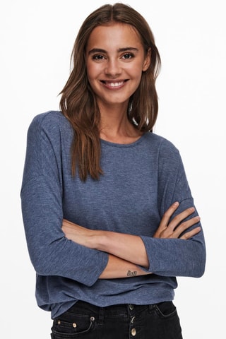 Top - Indigo chiné