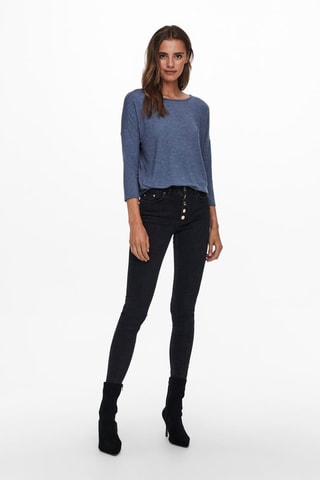 Top - Indigo chiné
