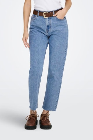 Jean droit taille haute - Ciel