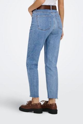 Jean droit taille haute - Ciel