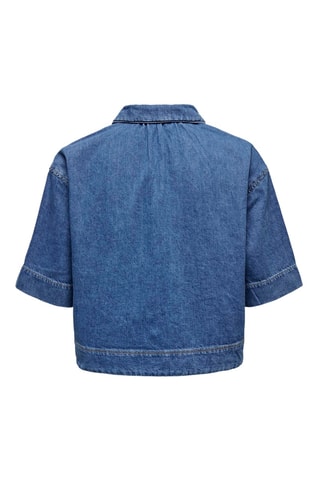 Chemisier standard en jean en coton biologique - Bleu
