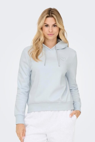 Sweat à capuche en coton biologique - Ciel