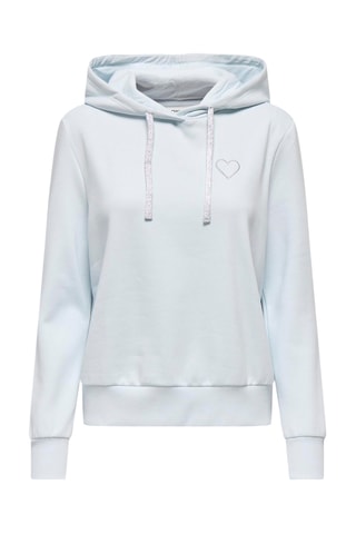 Sweat à capuche en coton biologique - Ciel