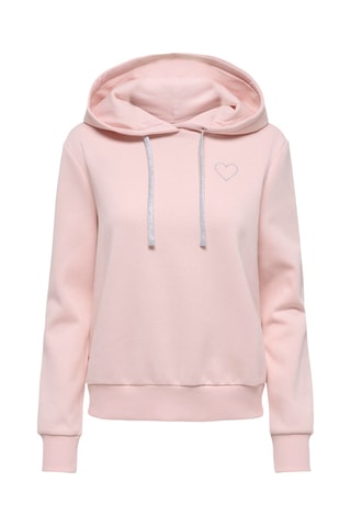 Sweat à capuche en coton biologique - Rose clair