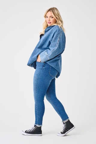 Jean skinny en coton biologique - Bleu marine