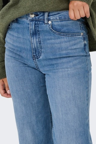 Jean wide legs taille haute - Bleu
