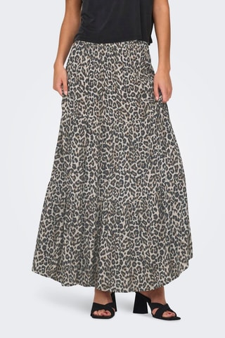 Jupe longue taille haute - Gris clair