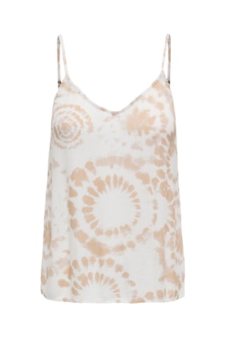 Top - Marron clair et blanc