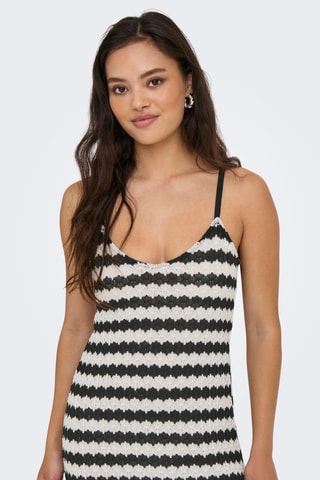 Robe midi - Noir et blanc