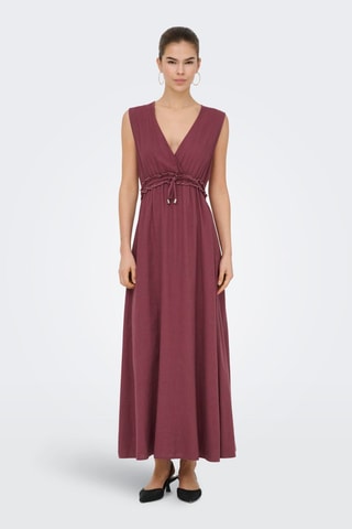 Robe longue en lin - Vieux rose