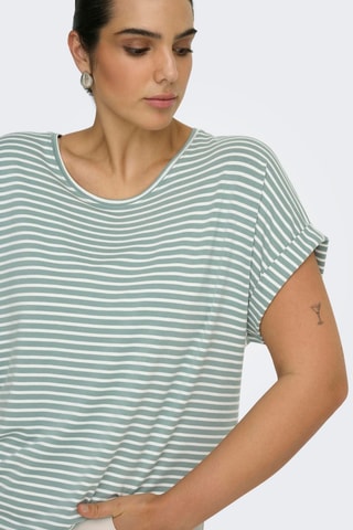 T-shirt regular - Vert clair et blanc