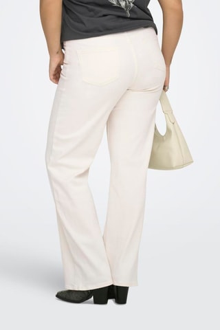 Jean wide legs taille haute - Ecru