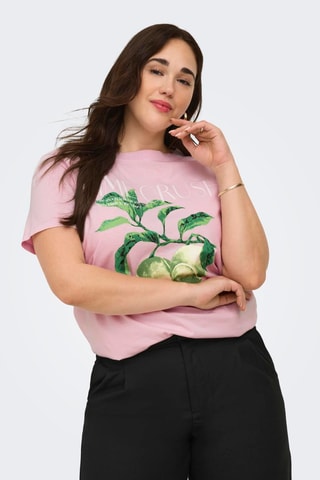 T-shirt regular en coton biologique - Violet