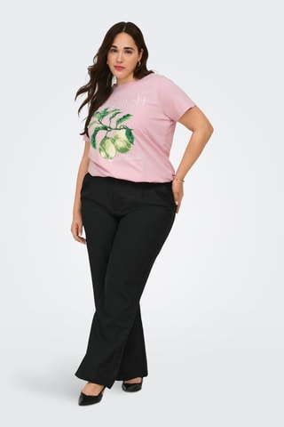 T-shirt regular en coton biologique - Violet