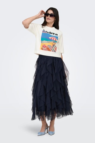 T-shirt regular en coton biologique - Blanc