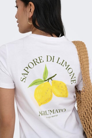 T-shirt regular en coton biologique - Blanc