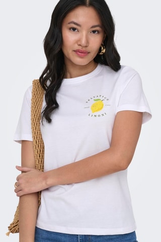 T-shirt regular en coton biologique - Blanc