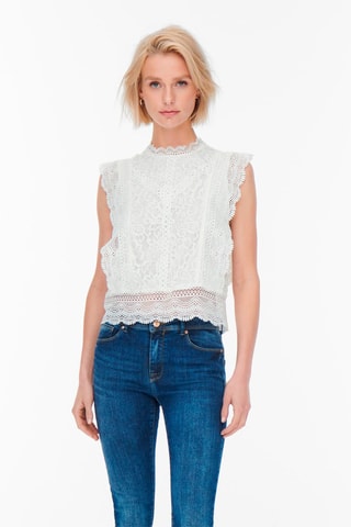 Top en dentelle Ecru