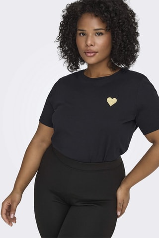 T-shirt regular en coton biologique - Noir