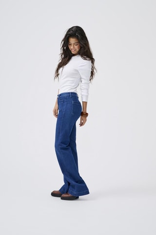 Jean flare taille haute - Bleu foncé