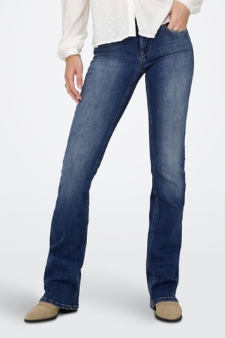 Jean flare en coton biologique - Bleu
