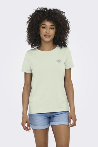 T-shirt regular en coton biologique - Vert d’eau