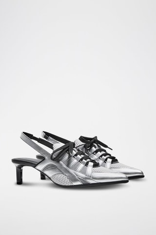Zapatos de tacón - Plateado y negro