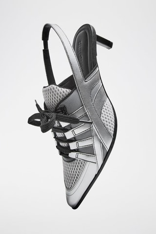 Zapatos de tacón - Plateado y negro
