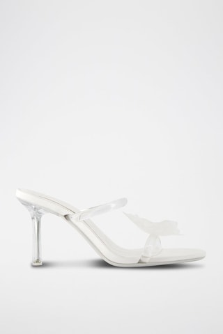 Sandalias de tacón - Blanco y transparente
