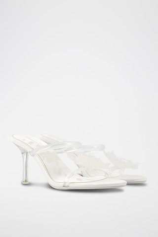 Sandalias de tacón - Blanco y transparente