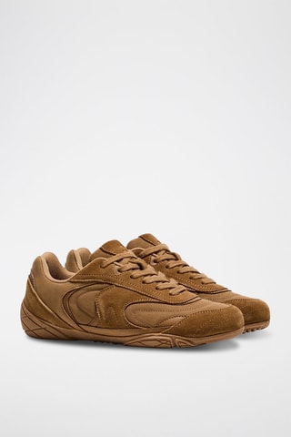 Zapatillas de piel - Marrón