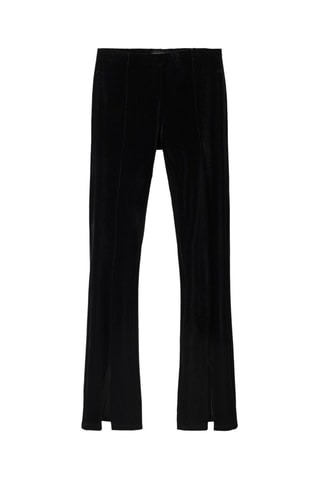 Pantalón flare de terciopelo - Negro