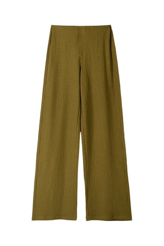 Pantalón wide leg - Caqui