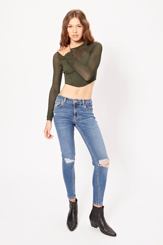 Vaquero skinny fit 7/8 - Azul