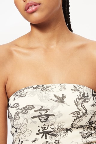 Top bustier - Blanco y negro