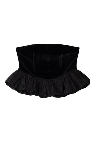 Top bustier - Negro